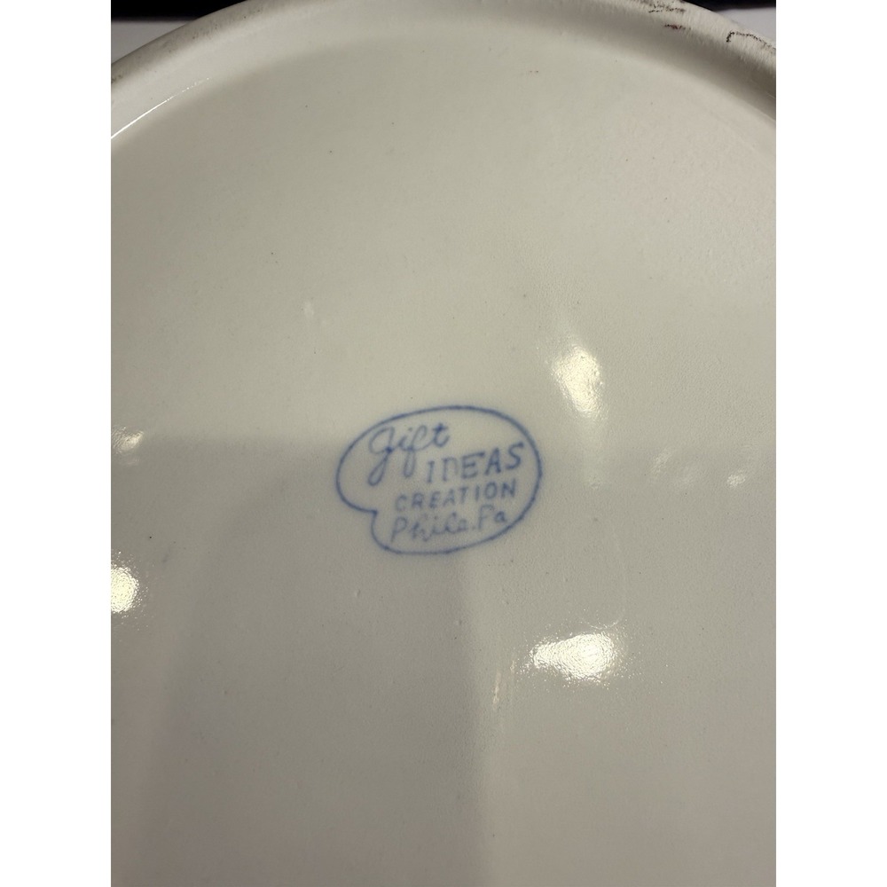 Vintage Blue & White Covered Tureen w Ladle Floral Soup Serving Dish - Picture 11 of 11